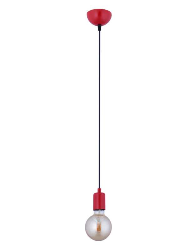 Balon Cam  Tekli Sarkıt Lamba(Kırmızı)