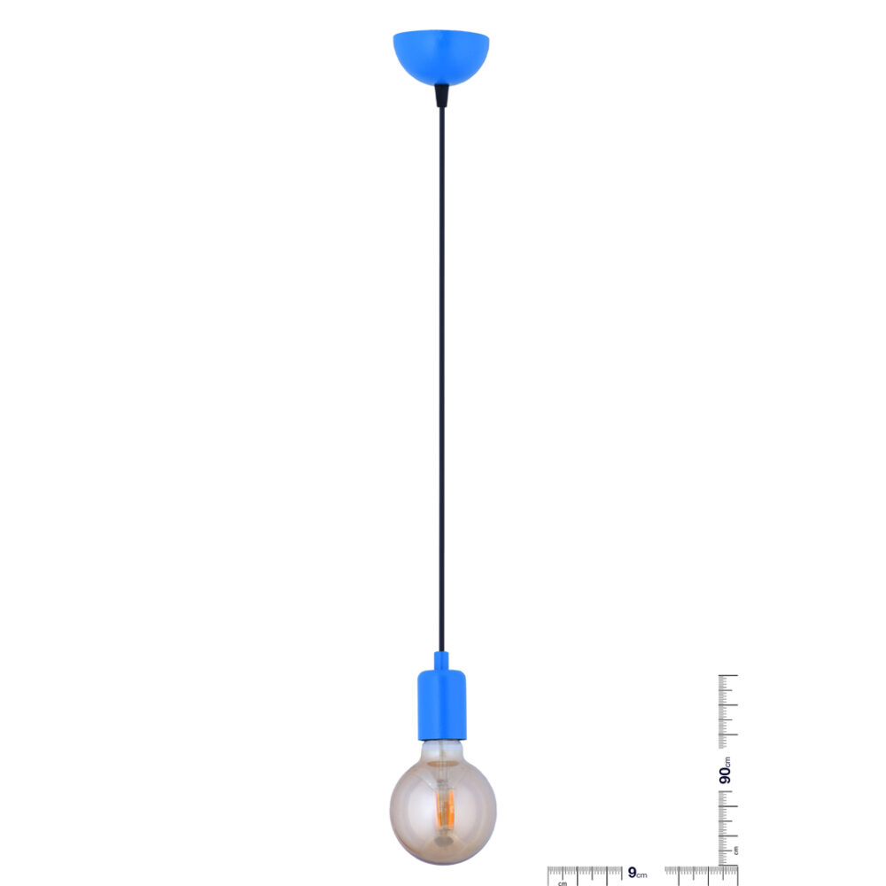 Balon Cam  Tekli Sarkıt Lamba(Mavi) - Görsel 2