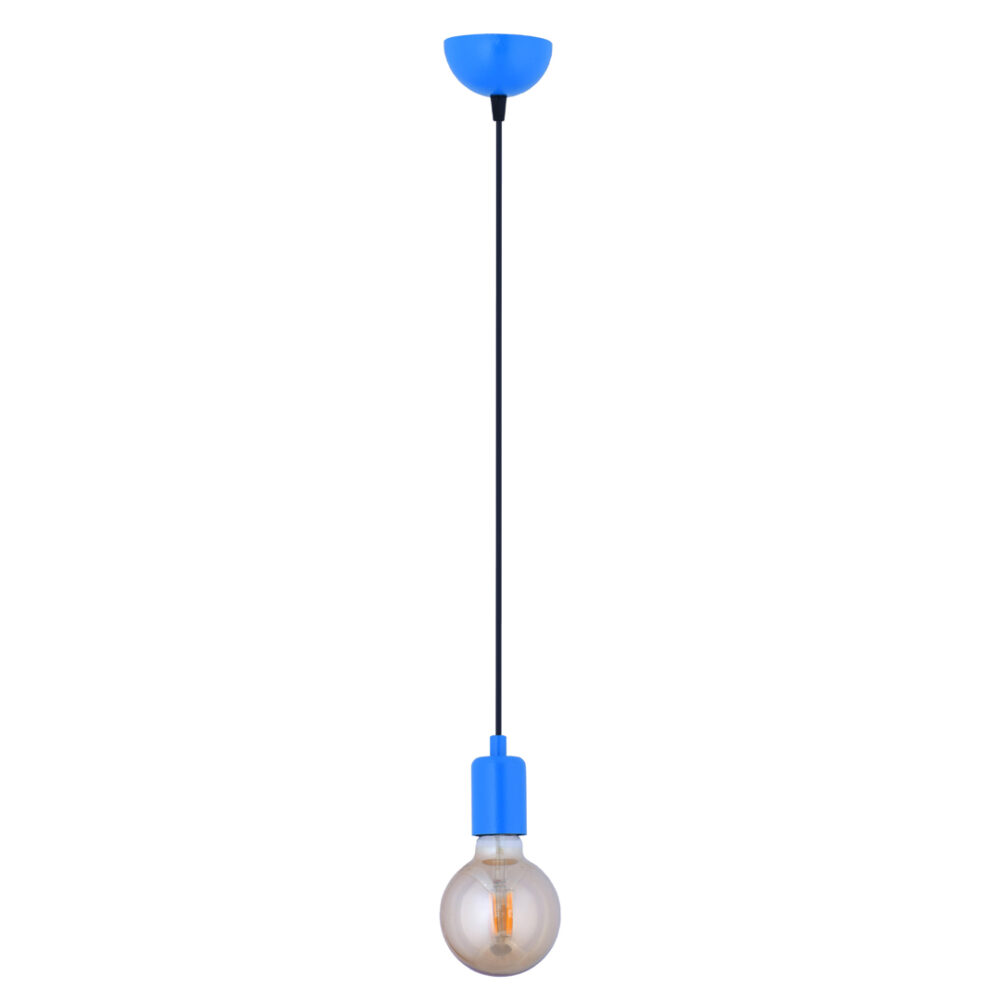 Balon Cam  Tekli Sarkıt Lamba(Mavi)